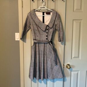 Voodoo Vixen vintage style houndstooth dress